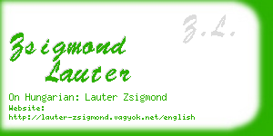 zsigmond lauter business card